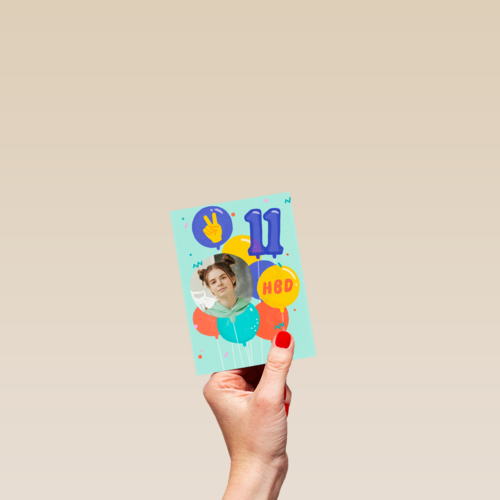 HBD 11 jaar fotokaart