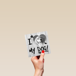 fotokaart i love my dog