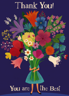 Bedankt kaart Ylva Svensson bloemen