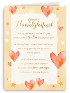Huwelijksjubileum Gouden Huwelijksfeest 50 jaar More than words