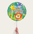 Ballon Happy Birthday Jungle Dieren Multi