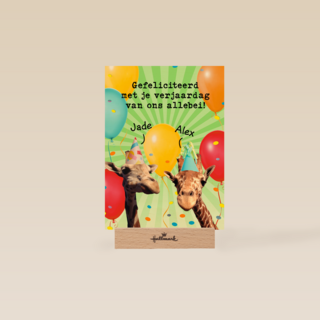 Gefeliciteerd met je verjaardag van ons allebei