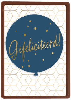 Verjaardagskaart man hip Ballon met gefeliciteerd