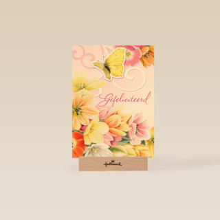 kleurrijke bloemetjes met vlinder