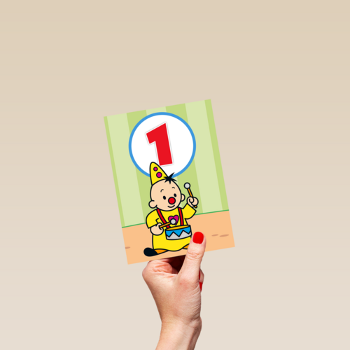 Bumba verjaardagskaart 1 jaar
