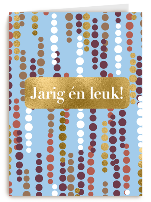 Verjaardagskaart jarig en leuk