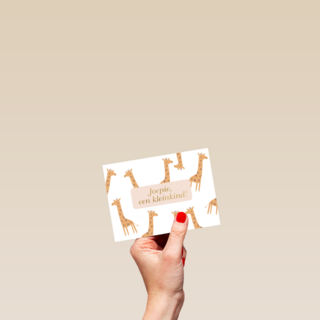 Geboorte felicitatie kleinkind Giraffe design