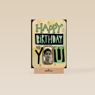 happy birthday met fotolijstje in de o