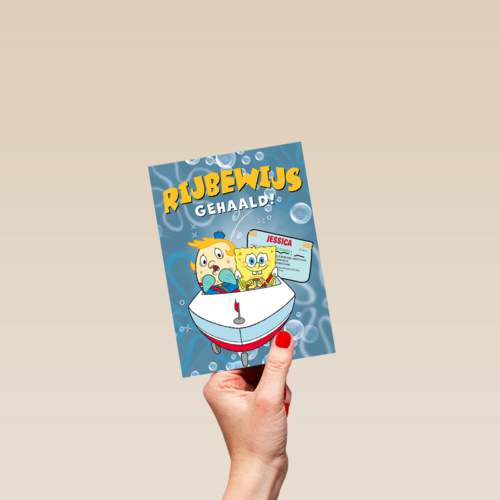 Spongebob Rijbewijs gehaald