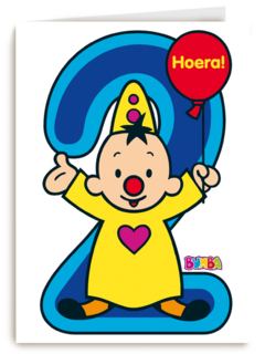 Bumba verjaardagskaart 2 jaar