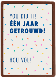 You did it 1 jaar getrouwd