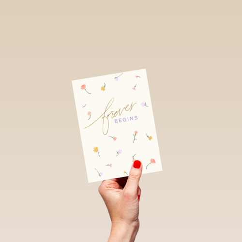 forever begins on your wedding day with flowers