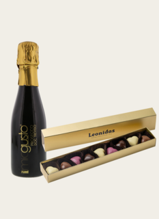 Giftset Leonidas Hartjes Chocolade Met Mini Prosecco