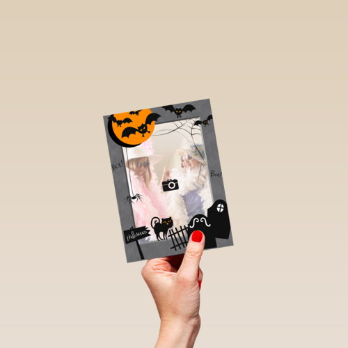 fotokaart halloween begraafplaats