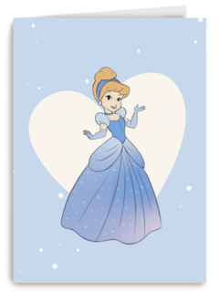 prinses kaart disney verjaardag blanco assepoester