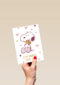 valentijnskaart klassiek snoopy dikke knuffel voor jou