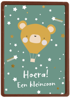 Hoera een kleinzoon beer ballon