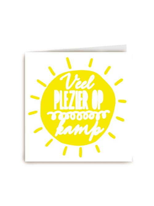 Op kamp kaart zon Veel plezier op kamp