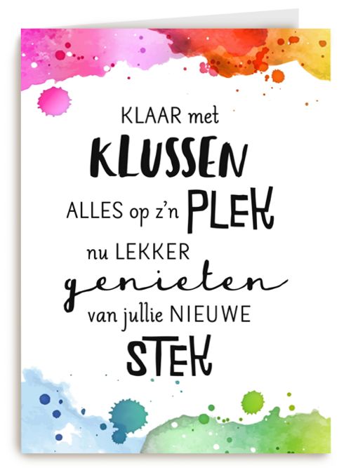 nieuwe woning nu lekker genieten kaart