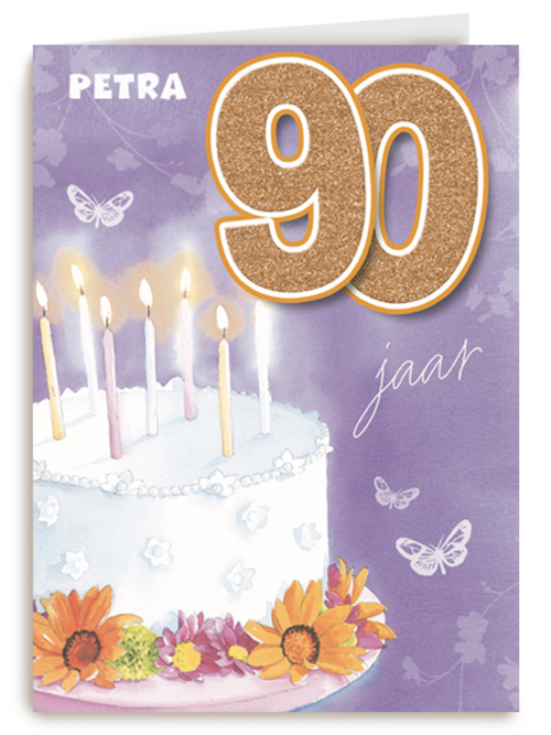 verjaardag leeftijden taart met kaarsjes 90