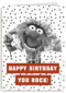 verjaardag kaart muppets animal happy birthday you rock