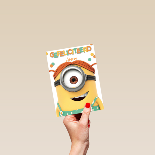 Despicable Me minion carl meisje gefeliciteerd