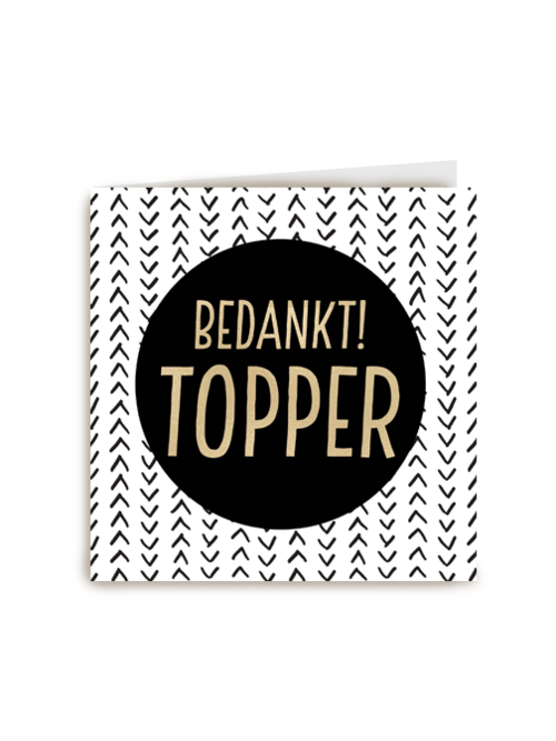bedankt kaart zakelijk bedankt topper