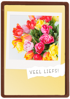 lente kaart boeket bloemen veel liefs