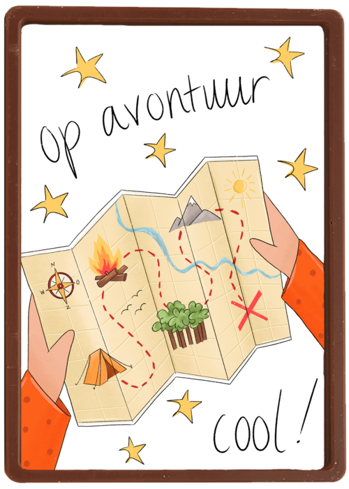 op kamp kaart schatkaart