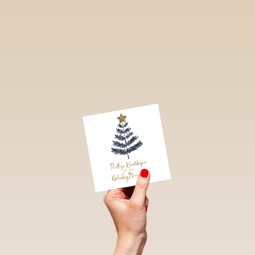 hallmark kerstkaart kerstboom met ster