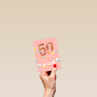 Verjaardagskaart happy 50