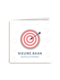 nieuwe baan kaart stijlvol gefeliciteerd