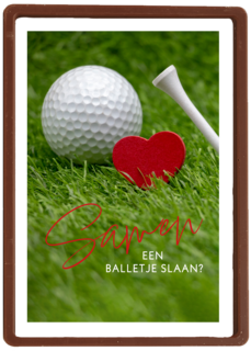 Valentijn balletje slaan golf