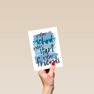 back to school new school new start new friends