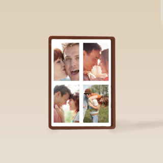 dubbele fotokaart staand vier gelijke foto