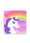 het is feest met een eenhoorn en regenboog