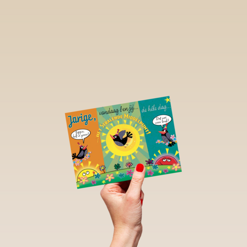 smile kaart vandaag ben jij het stralende middelpunt