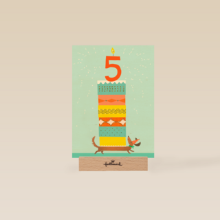 Verjaardagstaart Teckel 5 jaar