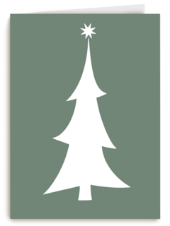 hallmark kerstkaart met kerstboom