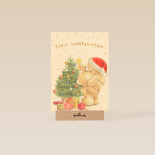 Kerstkaart foreverfriends kerstboom optuigen