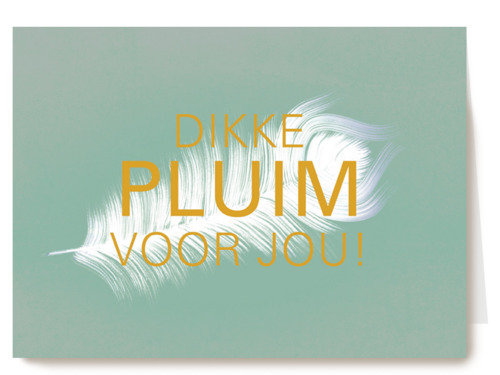 dikke pluim voor jou gouden letters