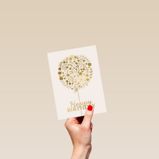 Gouden boom met Happy Birthday
