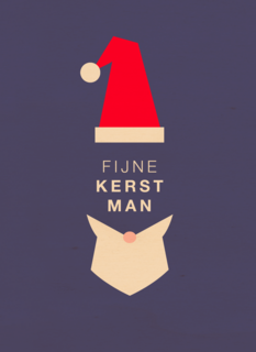 Fijne kerst man kaart