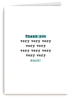 Bedankt thank you very very very much