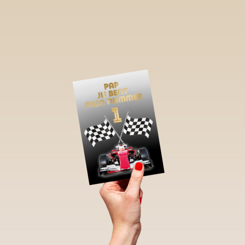 Pap jij bent mijn nummer 1 formule 1