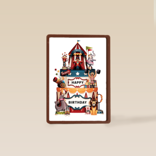 verjaardag kaart folio happy birthday circus