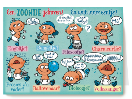 smile kaart een zoontje geboren en wat voor eentje