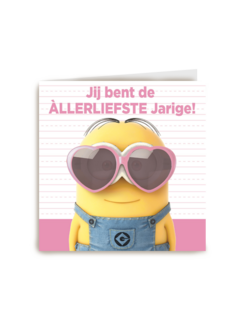 jij bent de allerliefste jarige minion kaart