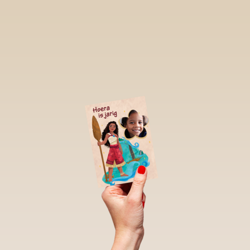 Disney Vaiana Hoera Fotokaart