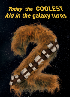 Star Wars verjaardagskaart 2 jaar